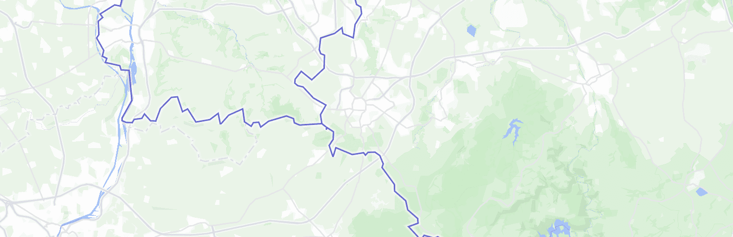 Map of Aachen and its neighbourhoods