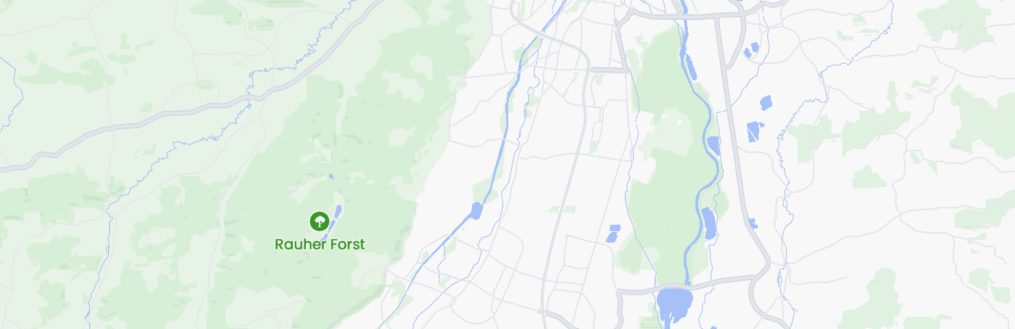 Karte von Augsburg mit dem Bezirk Inningen