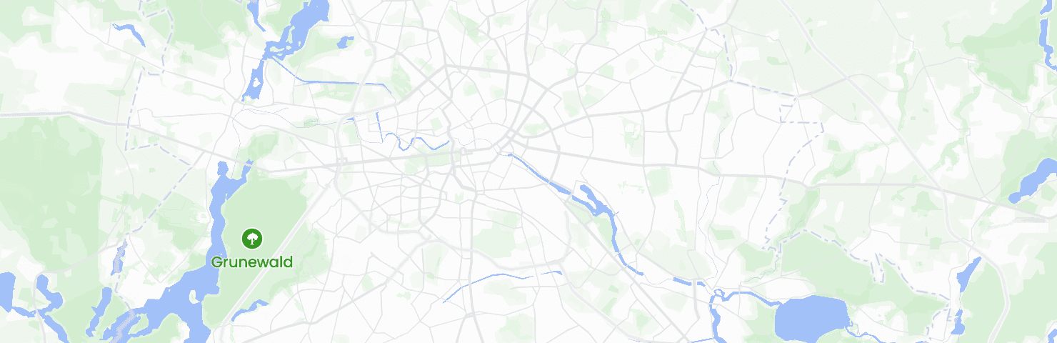 Karte von Berlin mit dem Bezirk Friedrichshain-Kreuzberg
