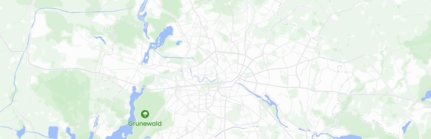 Map of Berlin with the Mitte neighbourhood