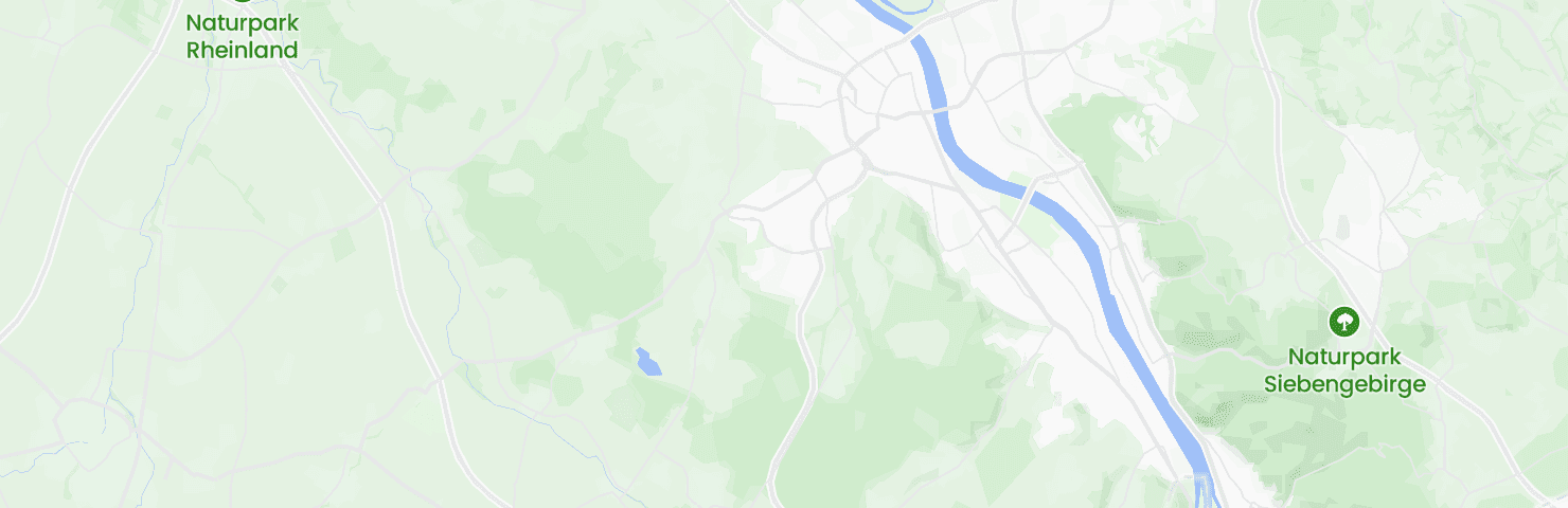 Karte von Bonn mit dem Bezirk Hardtberg