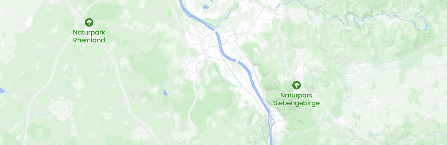 Map of Bonn and its neighbourhoods