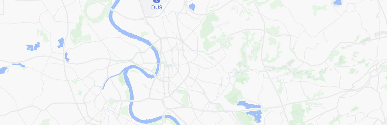 Map of Düsseldorf with the Stadtbezirk 02 neighbourhood