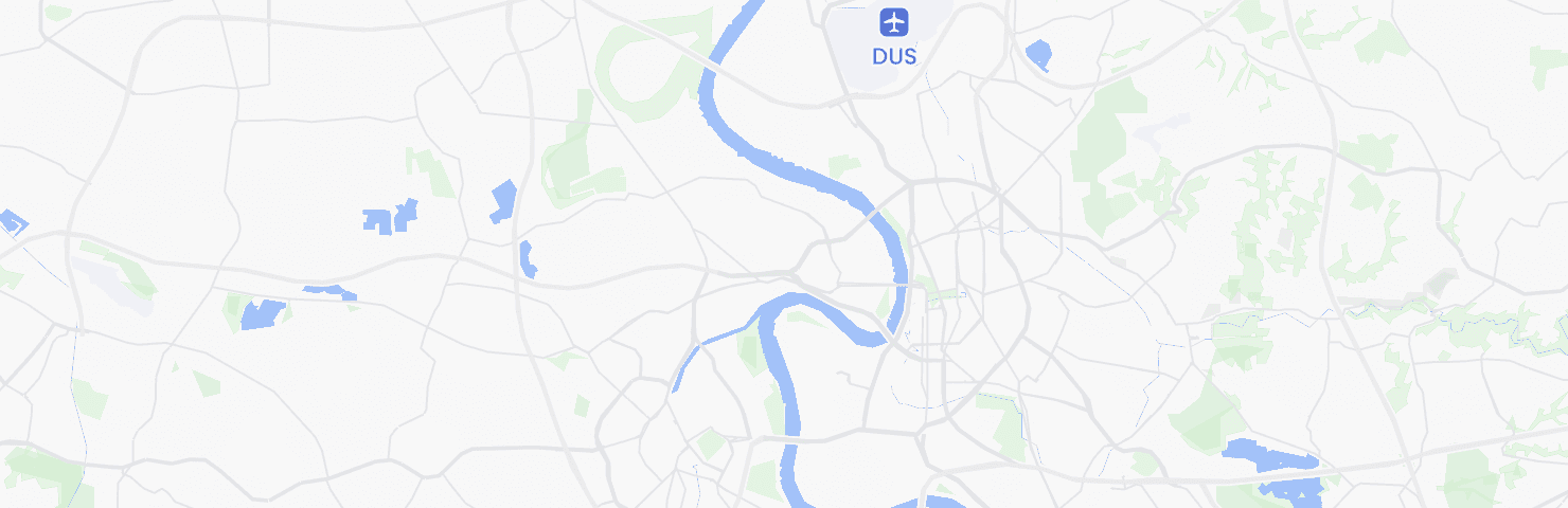 Map of Düsseldorf with the Stadtbezirk 04 neighbourhood