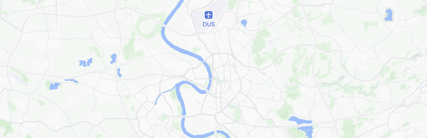 Karte von Düsseldorf mit dem Bezirk Stadtbezirk 01