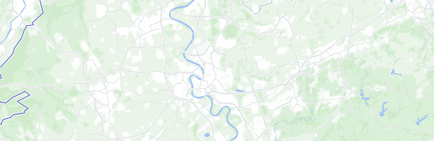 Karte von Düsseldorf mit seinen Bezirken