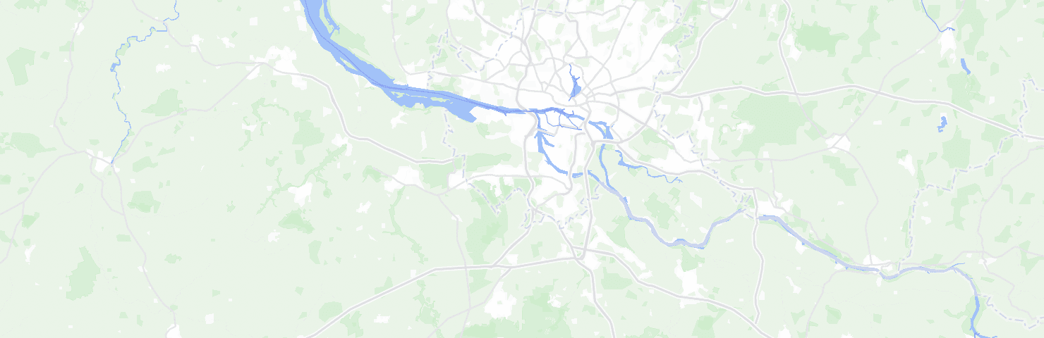 Karte von Hamburg mit dem Bezirk Harburg