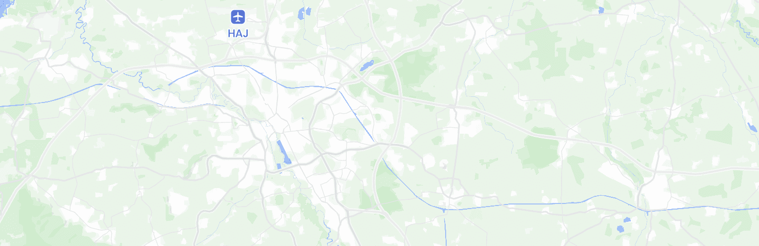 Karte von Hannover mit dem Bezirk Misburg-Anderten