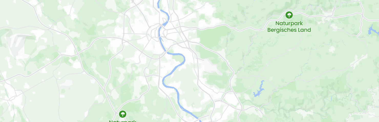 Karte von Köln mit dem Bezirk Porz
