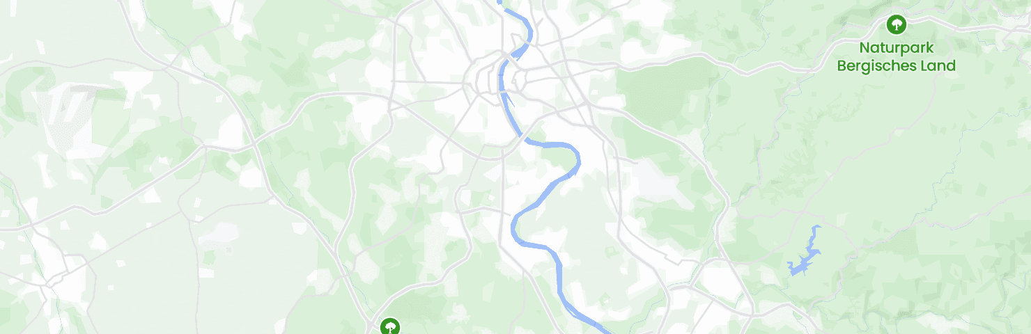 Karte von Köln mit dem Bezirk Rodenkirchen