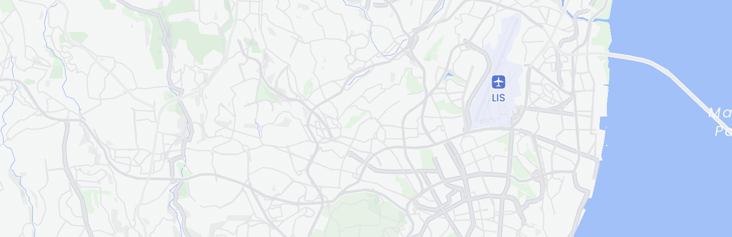Karte von Lissabon mit dem Bezirk Carnide