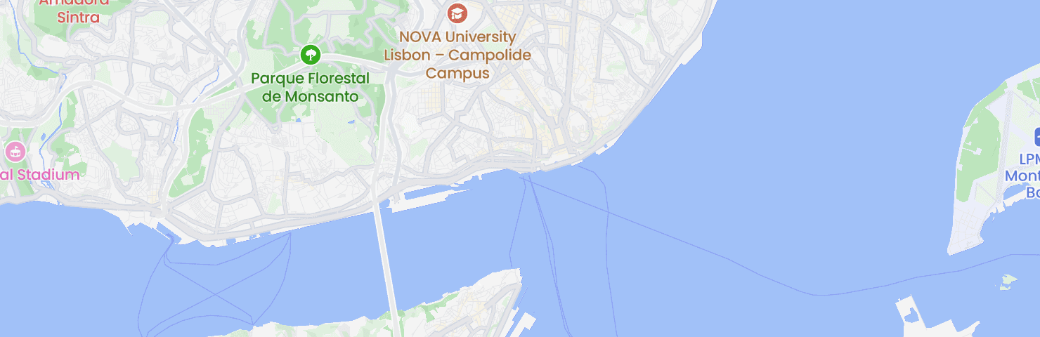 Karte von Lissabon mit dem Bezirk Misericórdia