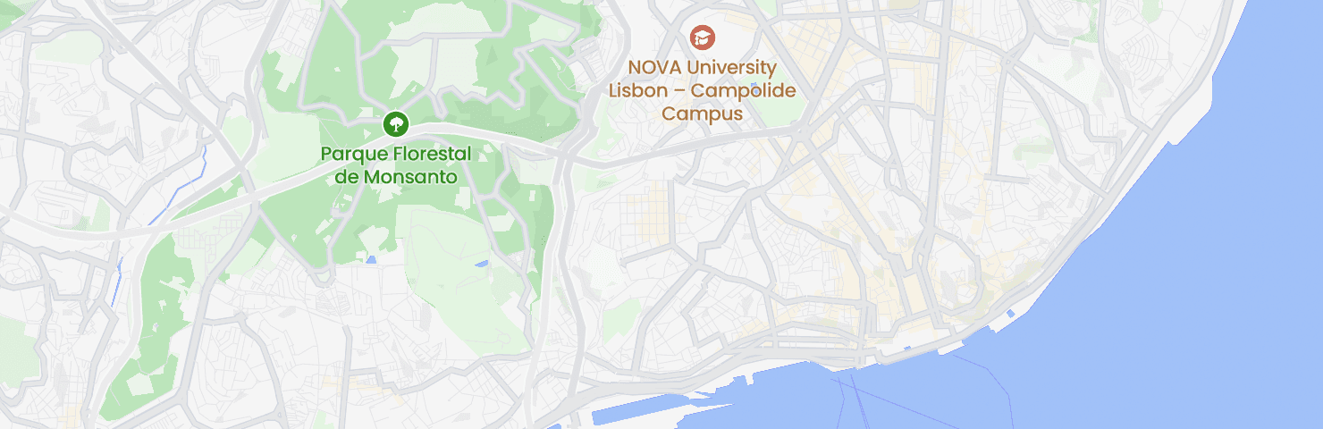 Karte von Lissabon mit dem Bezirk Campo de Ourique