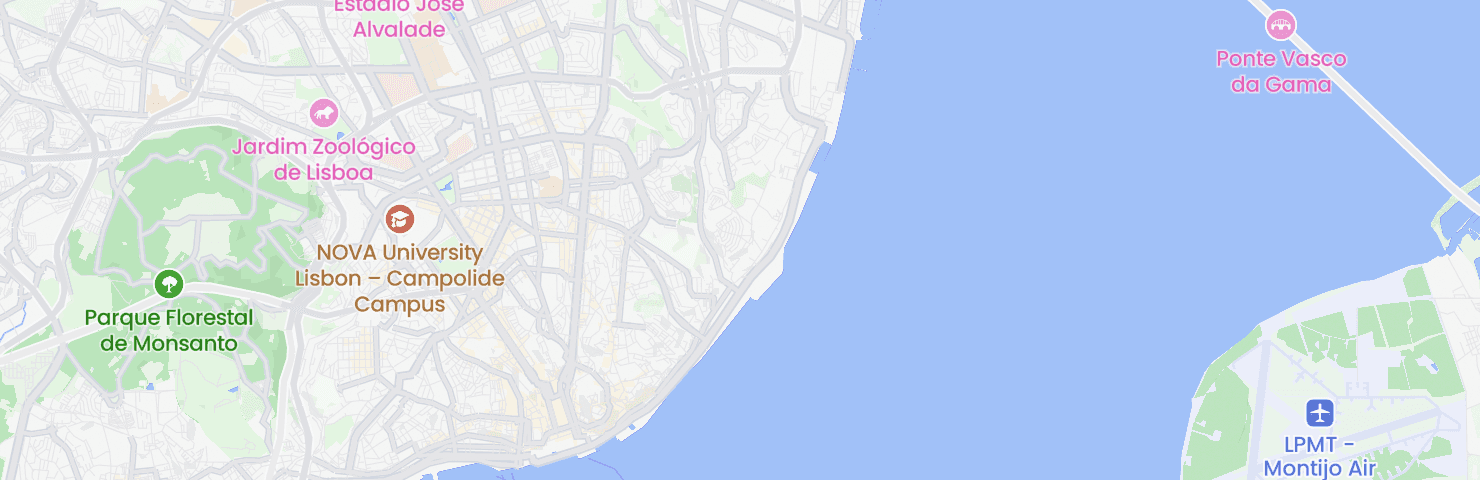Karte von Lissabon mit dem Bezirk Beato