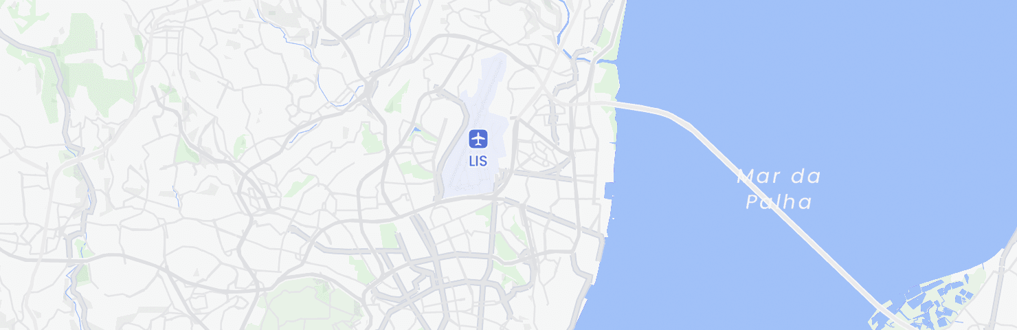 Karte von Lissabon mit dem Bezirk Olivais