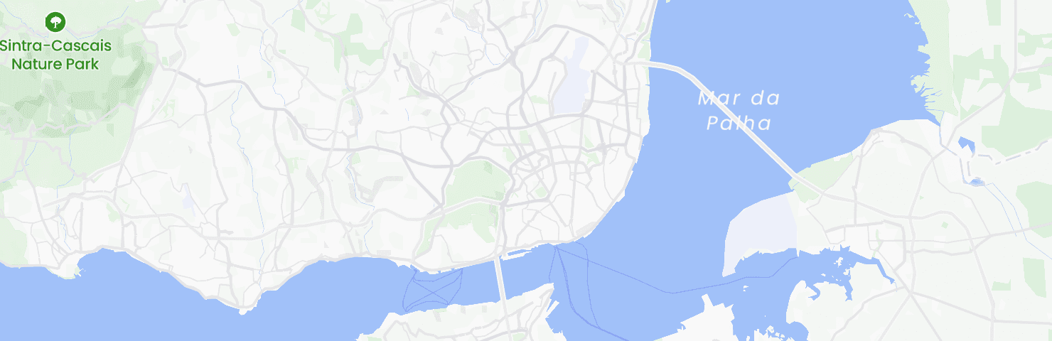 Karte von Lissabon mit seinen Bezirken