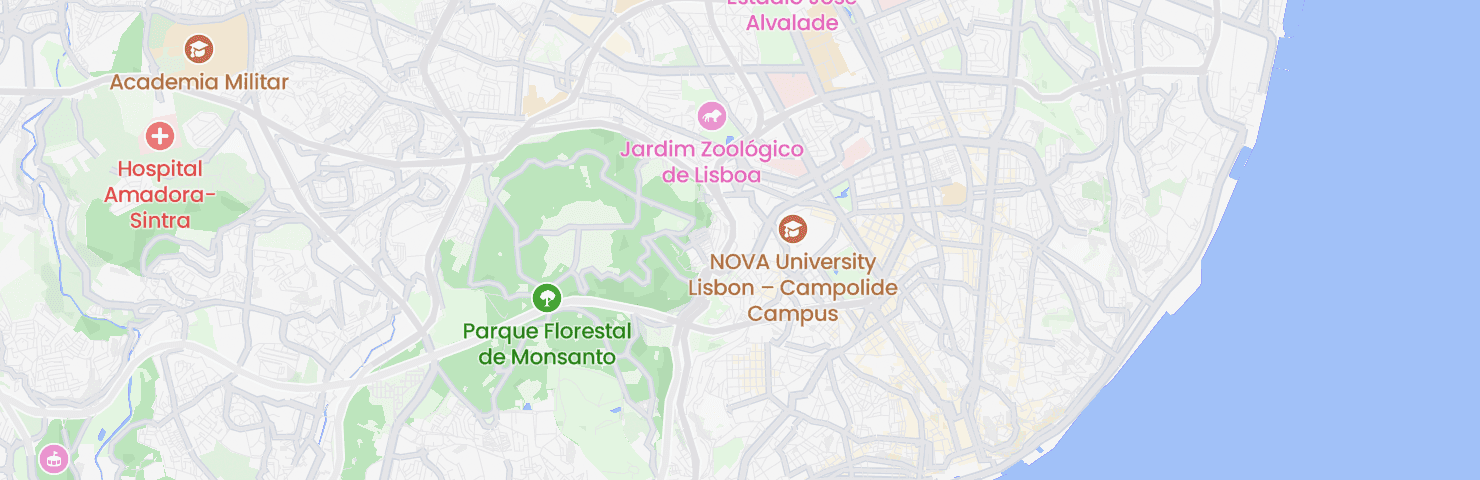 Karte von Lissabon mit dem Bezirk Campolide