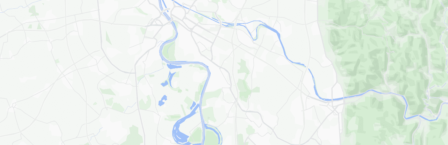 Karte von Mannheim mit dem Bezirk Rheinau