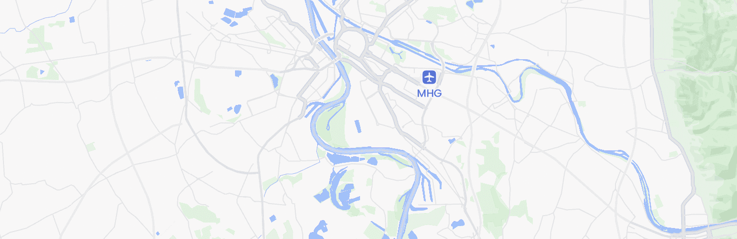 Karte von Mannheim mit dem Bezirk Neckarau