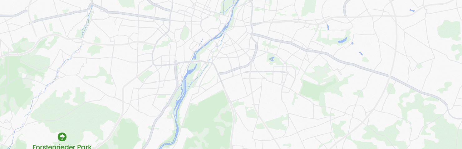 Karte von München mit dem Bezirk Obergiesing-Fasangarten