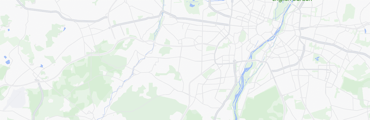 Karte von München mit dem Bezirk Hadern