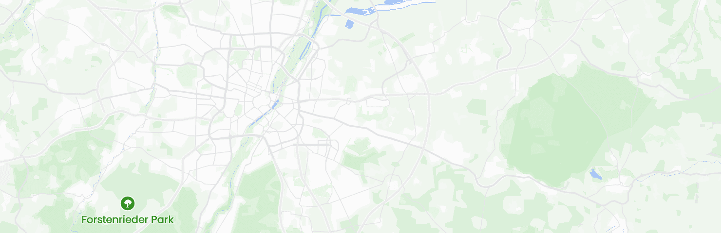 Karte von München mit dem Bezirk Trudering-Riem