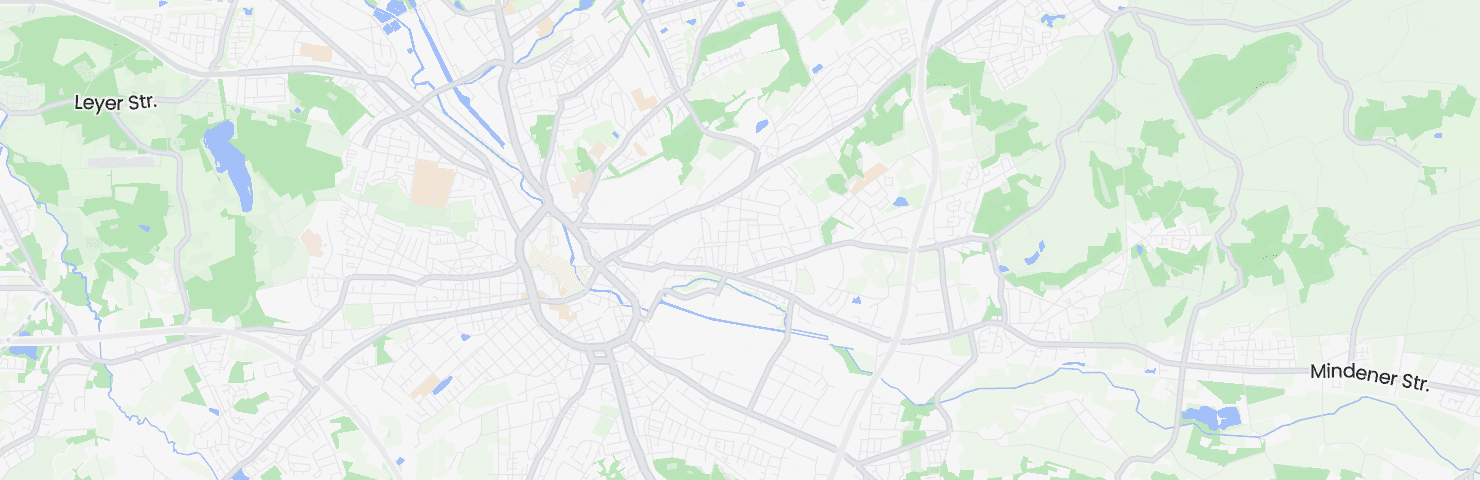 Karte von Osnabrück mit dem Bezirk Schinkel