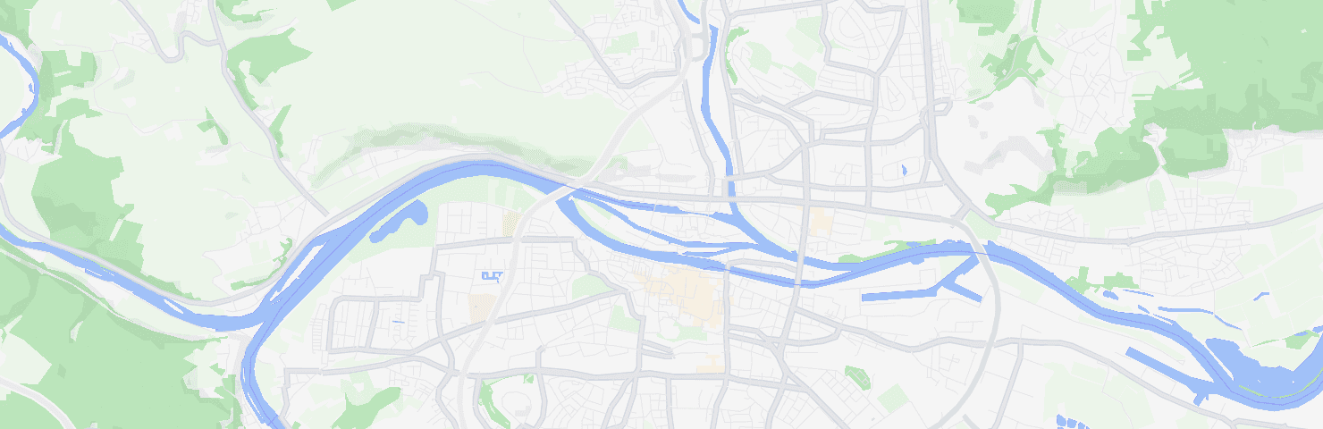 Karte von Regensburg mit dem Bezirk Stadtamhof