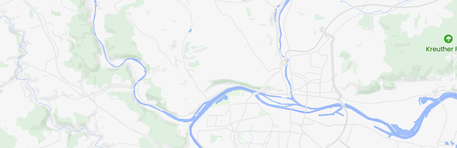 Map of Regensburg with the Ober- und Niederwinzer-Kager neighbourhood