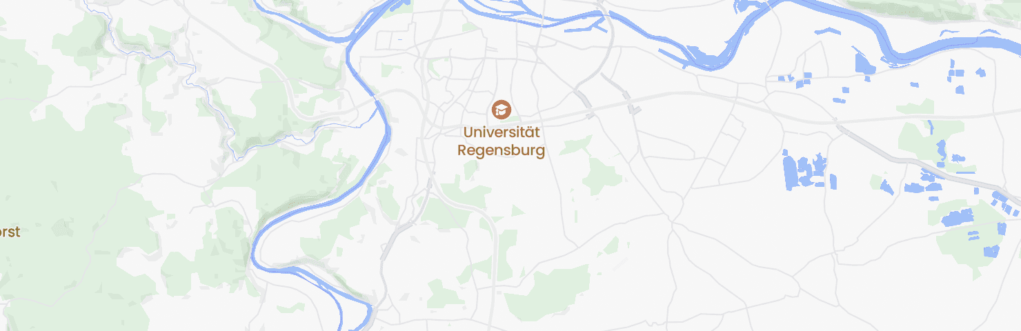 Karte von Regensburg mit dem Bezirk Oberisling-Graß