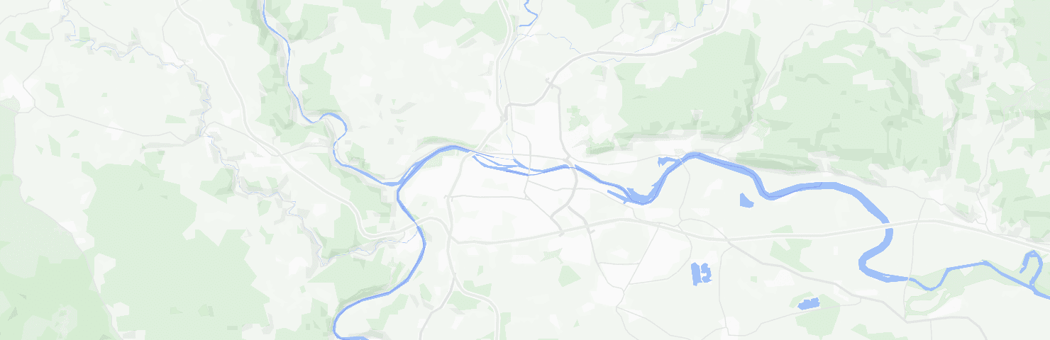Karte von Regensburg mit seinen Bezirken