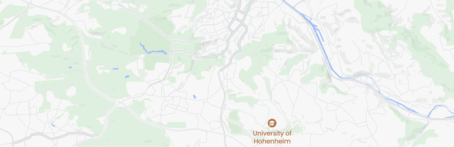 Karte von Stuttgart mit dem Bezirk Degerloch