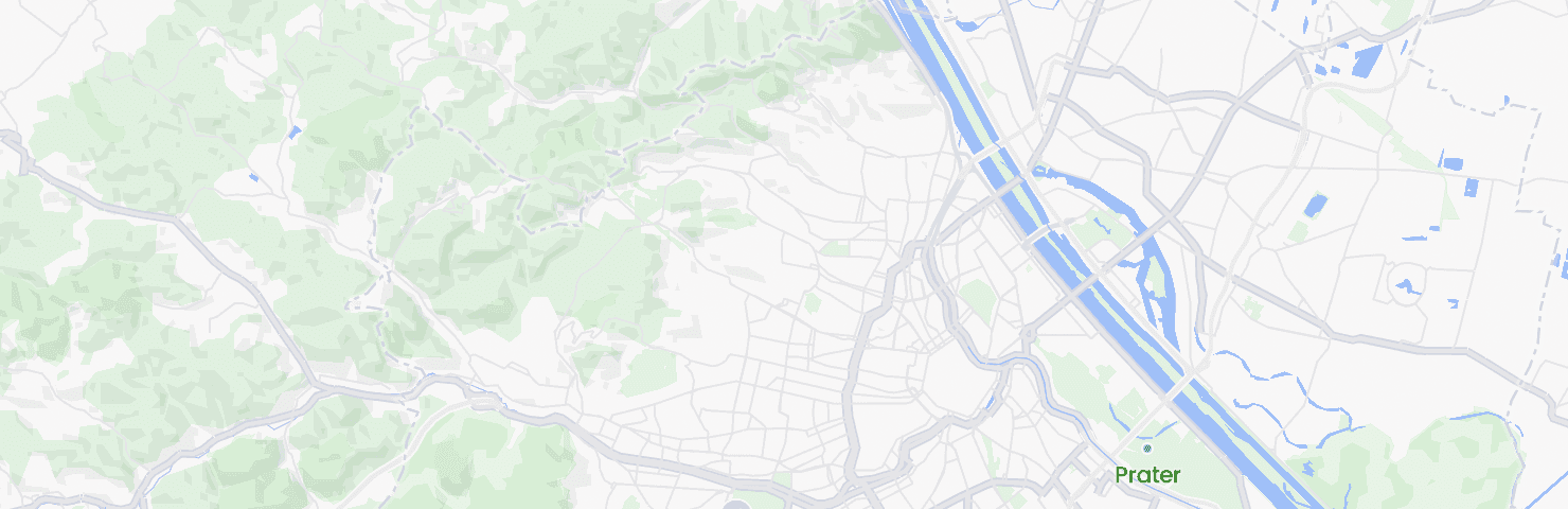 Karte von Wien mit dem Bezirk Währing