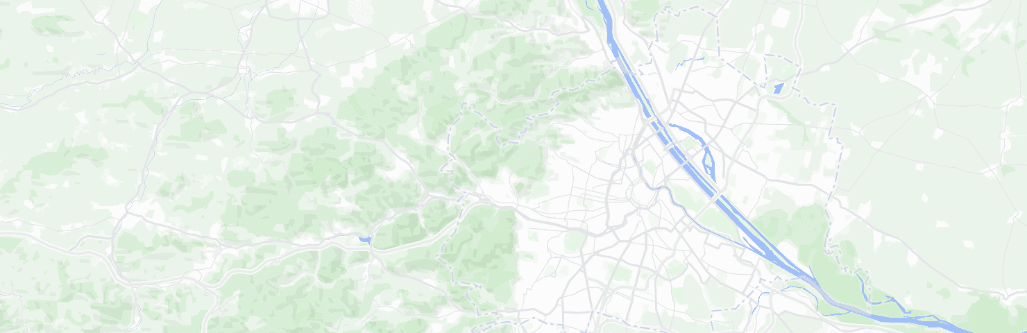 Karte von Wien mit dem Bezirk Penzing