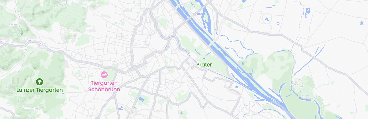 Karte von Wien mit dem Bezirk Landstraße