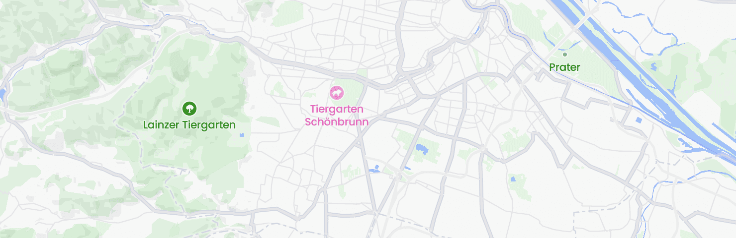 Karte von Wien mit dem Bezirk Meidling