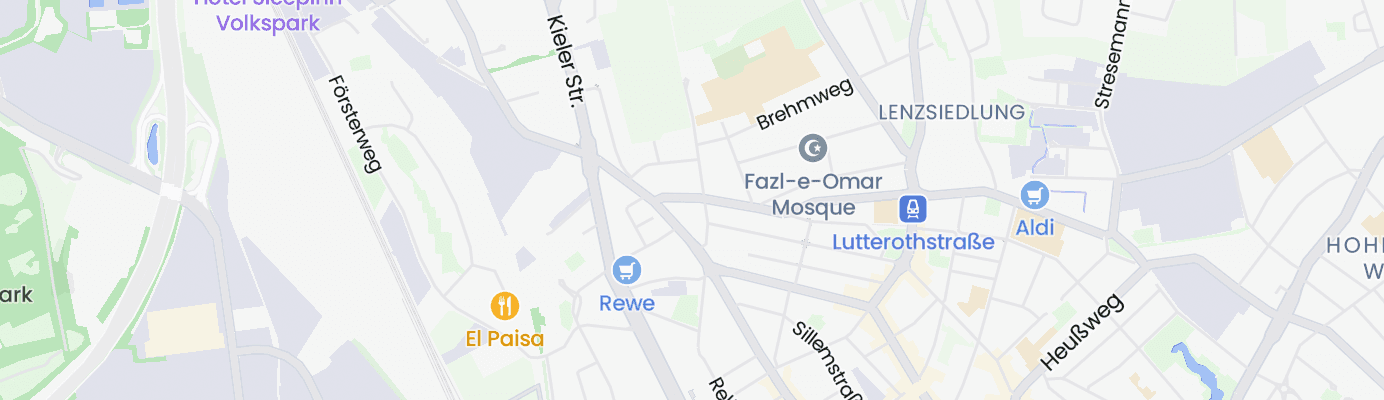 Karte mit dem ungefähren Standort