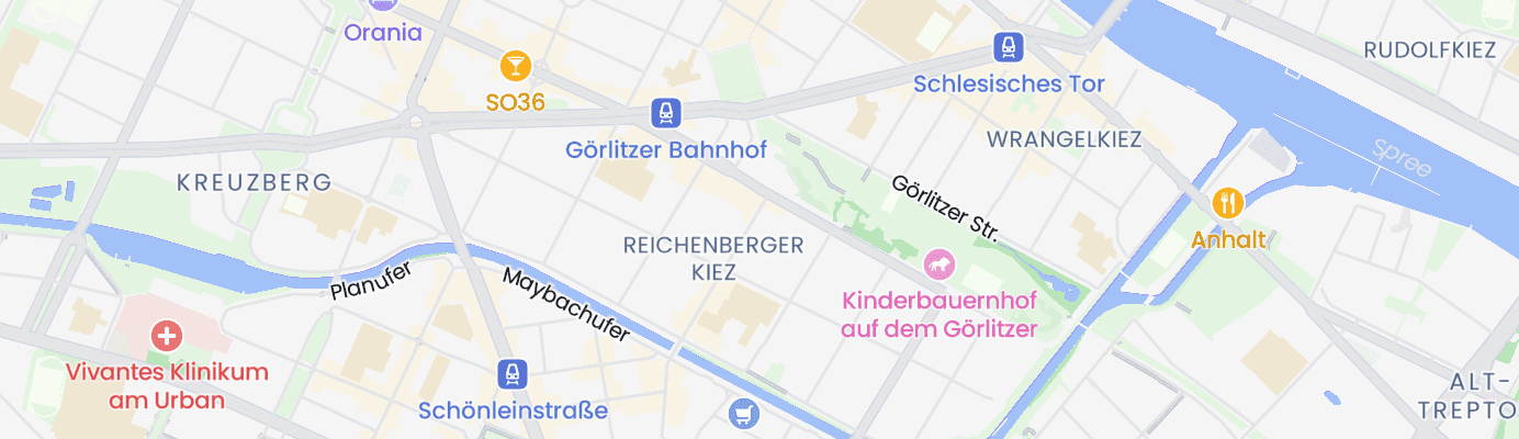 Karte mit dem ungefähren Standort