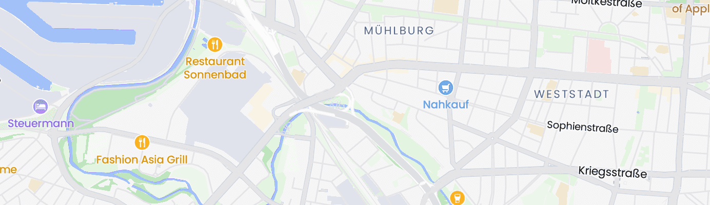 Map showing the approximate location