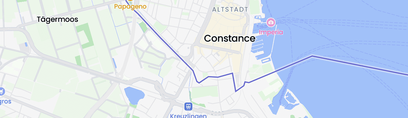 Karte mit dem ungefähren Standort
