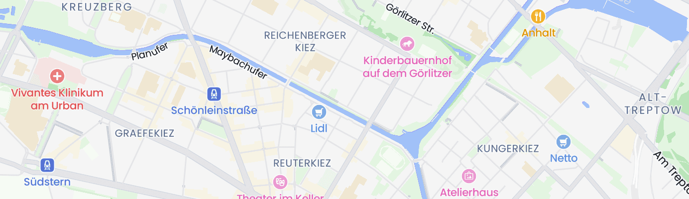Karte mit dem ungefähren Standort