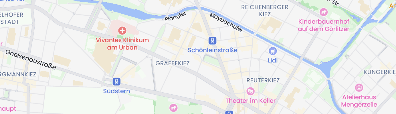 Karte mit dem ungefähren Standort