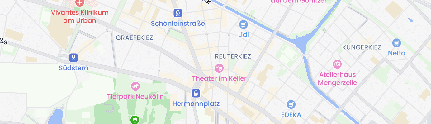 Karte mit dem ungefähren Standort