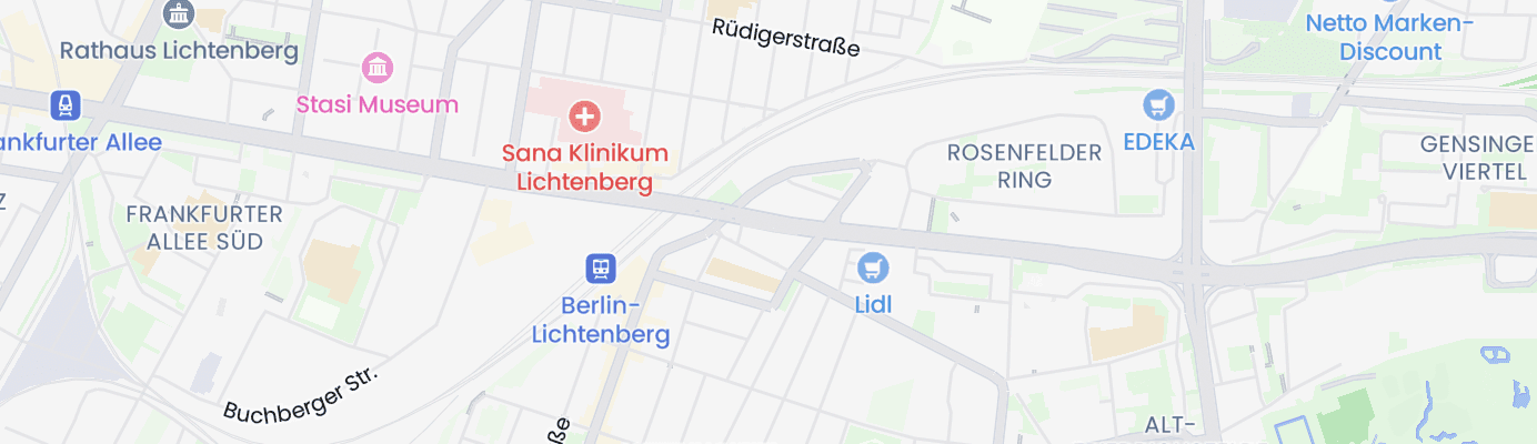 Karte mit dem ungefähren Standort