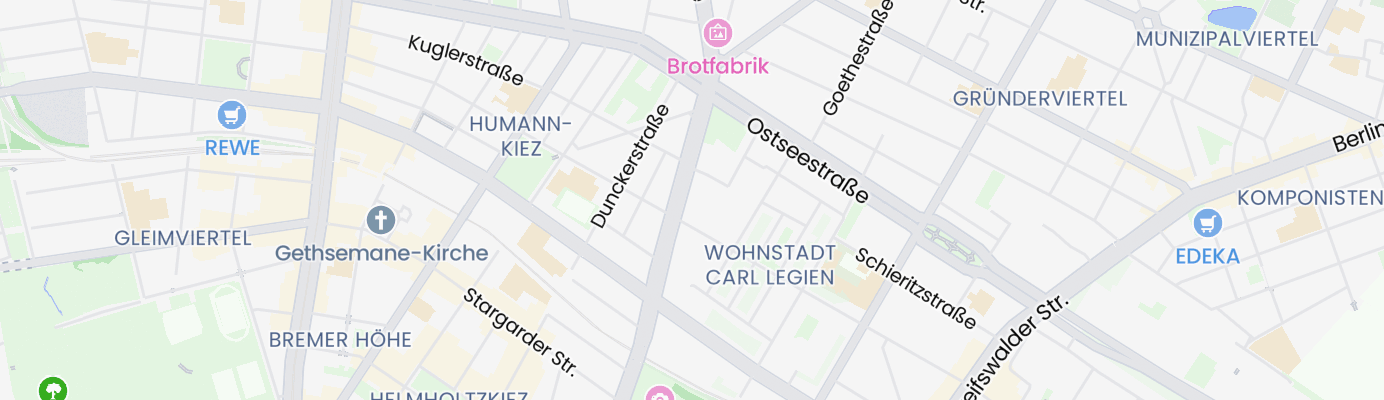 Karte mit dem ungefähren Standort