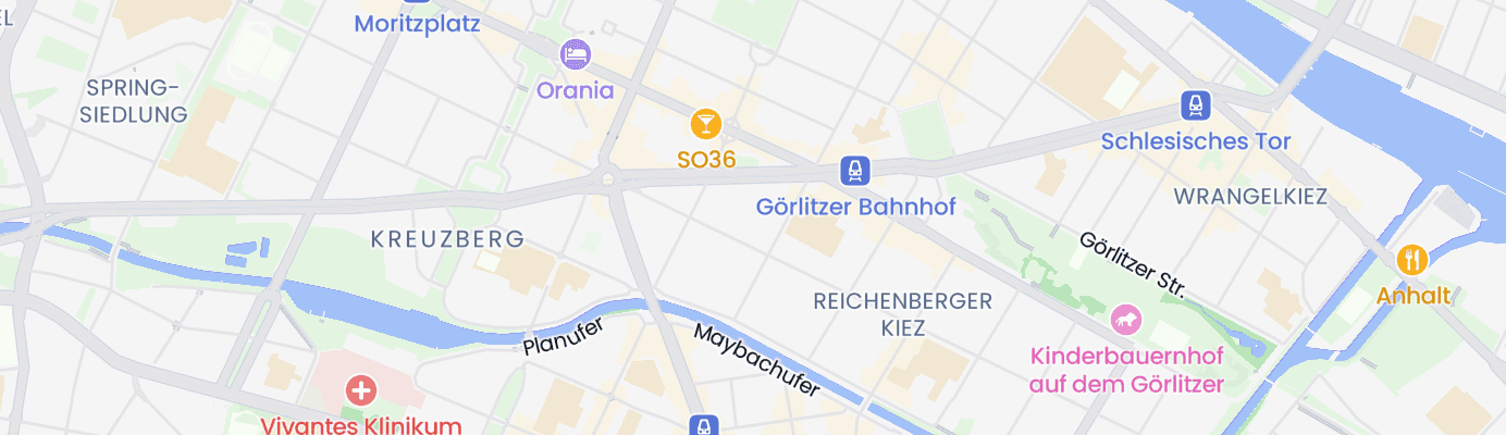 Karte mit dem ungefähren Standort