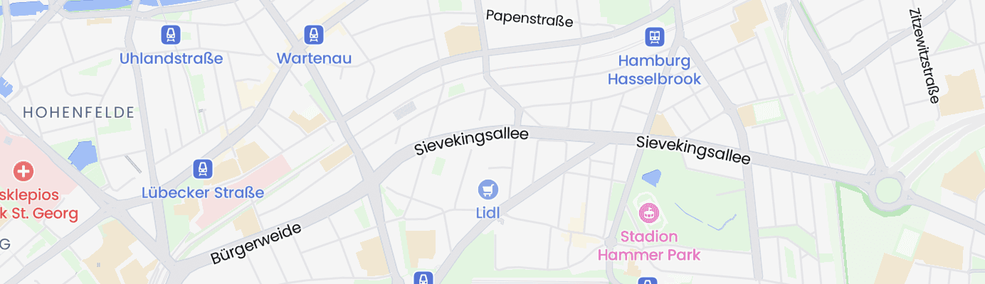 Karte mit dem ungefähren Standort