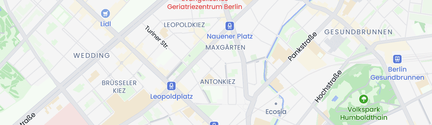 Karte mit dem ungefähren Standort