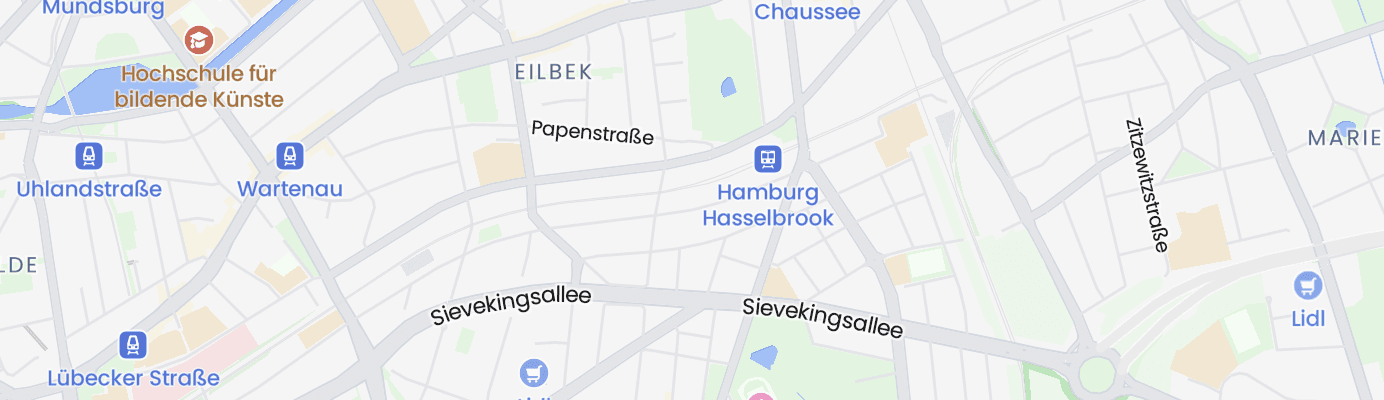 Karte mit dem ungefähren Standort