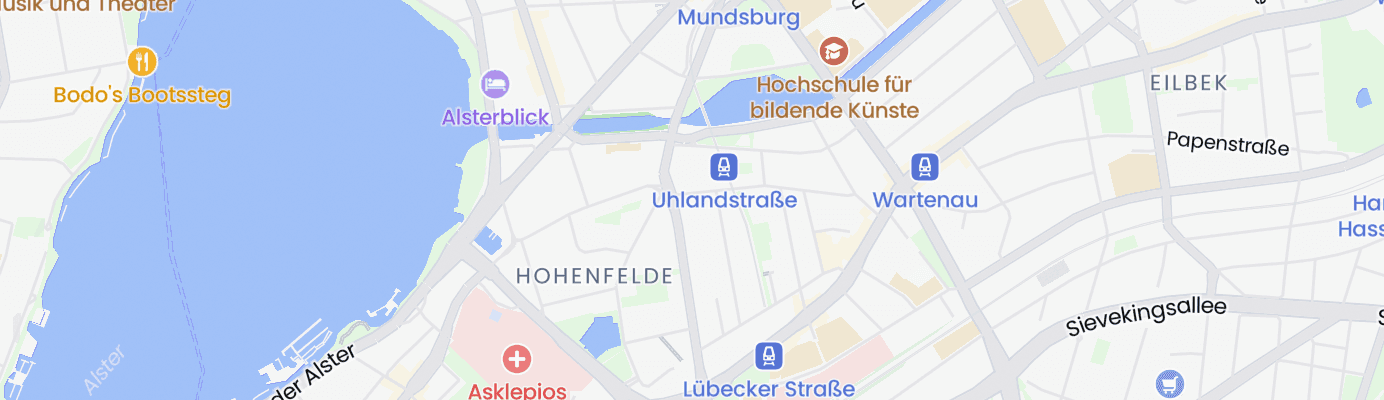 Karte mit dem ungefähren Standort